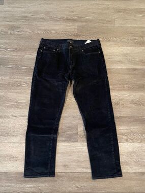 Banana Republic Black Corduroy Slim-Fit Pants